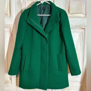 Gorgeous like new J.Crew Mercantile Emerald green Wool Pea coat